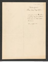 k.k. naturhistorisches Hofmuseum, Intendanzakten 1885-1896 (Hauer), Aktenzahl Z.185.a/1888, Seite 1